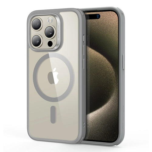Husa pentru iPhone 15 Pro, ESR Classic Hybrid HaloLock, gri