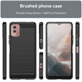Husa pentru Nokia C32, Techsuit Carbon Silicone, albastru