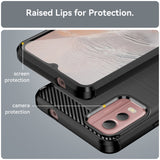 Husa pentru Nokia C32, Techsuit Carbon Silicone, albastru