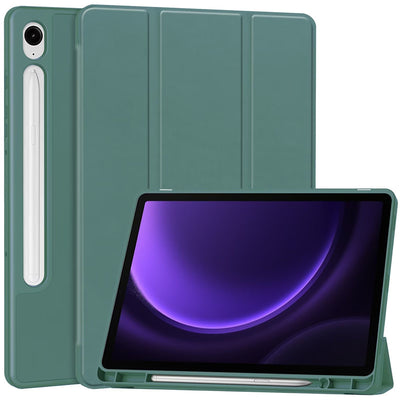 Husă tabletă pentru Samsung Galaxy Tab S11 Ultra / S12 Ultra, Techsuit Flex Trifold with Pencil Holder, Verde închis