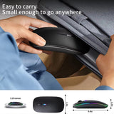 Mouse wireless Techsuit GameFlow (M1), pentru Gaming, LED RGB, Silent, Bluetooth 5.2, 2.4G, 1600 DPI cu USB-C Cablu de incarcare, negru