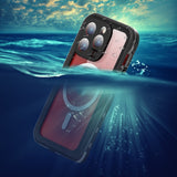Husa pentru iPhone 15 Pro, ShellBox Waterproof IP68 MagSafe Case, negru