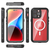 Husa pentru iPhone 15 Pro Max, ShellBox Waterproof IP68 MagSafe Case, negru