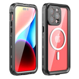 Husa pentru iPhone 15 Pro Max, ShellBox Waterproof IP68 MagSafe Case, negru