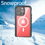 Husa pentru iPhone 15 Pro Max, ShellBox Waterproof IP68 MagSafe Case, negru
