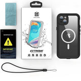 Husa pentru iPhone 15 Plus, ShellBox Waterproof IP68 MagSafe Case, negru