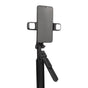 Selfie stick Techsuit (K30S), Compact Tripod Mount, Bluetooth Telecomanda, Double LED Light, Pliabil, 167cm, negru