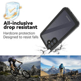 Husa pentru Samsung Galaxy A55 5G, ShellBox Waterproof IP68 Case, negru