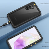 Husa pentru Samsung Galaxy A35 5G, ShellBox Waterproof IP68 Case, negru