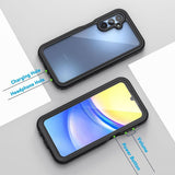Husa pentru Samsung Galaxy A15 4G, ShellBox Waterproof IP68 Case, negru