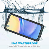 Husa pentru Samsung Galaxy A15 4G, ShellBox Waterproof IP68 Case, negru