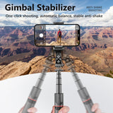 Selfie stick Techsuit (L19), Stable Monopod/Tripod cu Bluetooth Telecomanda, 400mAh, 70cm, negru