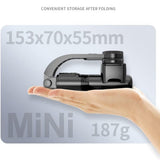 Selfie stick Techsuit Mini (L08Mini), Stable Gimbal/Tripod cu Removable Wireless Remote, 360 Rotation Head, 70cm, negru