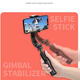 Selfie stick Techsuit Mini (L08Mini), Stable Gimbal/Tripod cu Removable Wireless Remote, 360 Rotation Head, 70cm, negru
