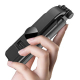 Selfie stick Techsuit Mini (L10s), Stable Tripod cu Bluetooth Telecomanda si Fill Light, 70cm, negru