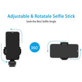 Selfie stick Techsuit (L01), Tripod Stable Mount cu Brat extensibil, Bluetooth Telecomanda, 70cm, negru