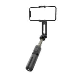 Selfie stick Techsuit Mini (L18Mini), Stable Gimbal/Tripod cu Bluetooth Telecomanda, 360 Rotation, 70cm, negru
