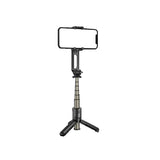 Selfie stick Techsuit Mini (L18Mini), Stable Gimbal/Tripod cu Bluetooth Telecomanda, 360 Rotation, 70cm, negru