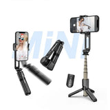 Selfie stick Techsuit Mini (L18Mini), Stable Gimbal/Tripod cu Bluetooth Telecomanda, 360 Rotation, 70cm, negru