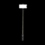 Selfie stick Techsuit Mini (Q10), Stable Gimbal/Tripod cu Bluetooth Telecomanda, Fill Light, 360 Rotation, 68cm, negru