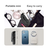 Selfie stick Techsuit Mini (Q11s), Stable Tripod cu Bluetooth Telecomanda si Fill Light, 360 Rotation, 76cm, negru