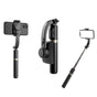 Selfie stick Techsuit (Q08), Anti-Shake Tripod cu Bluetooth Telecomanda, 360 Rotation, Aluminium Alloy, 75cm, negru