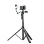 Selfie stick Techsuit (C05), Large Ajustable Tripod cu Bluetooth Telecomanda, 360, Aluminium Alloy, 205cm, negru