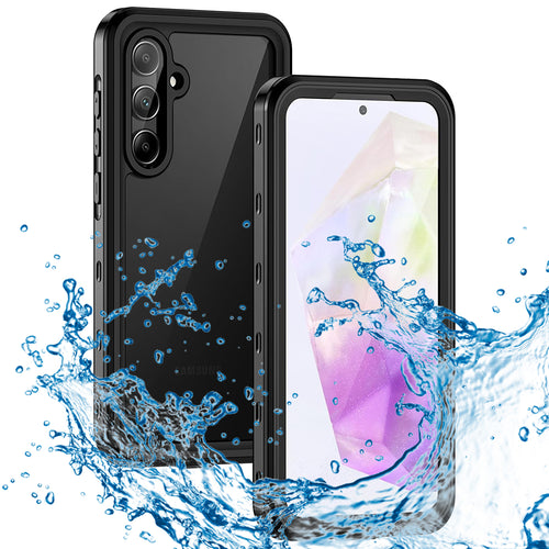 Husa pentru Samsung Galaxy A35 5G, ShellBox Waterproof IP68 Case, negru