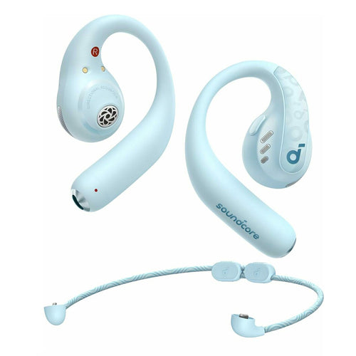 Casti wireless Anker SoundCore AeroFit Pro (A3871G61), pentru Sport, Bluetooth, Rezistent la apa, albastru