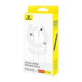 Baseus Casti cu Fir Encok CZ17 (A00170000213-Z1), Type-C, Half-In-Ear, 1.1m, 20Hz-20kHz, Moon Alb