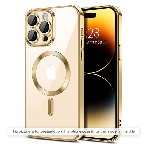 Husă pentru iPhone 17 Pro Max / iPhone 18 Pro Max, Techsuit Luxury Crystal MagSafe, Aurie