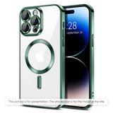 Husă pentru iPhone 17 Pro Max / iPhone 18 Pro Max, Techsuit Luxury Crystal MagSafe, Verde închis