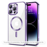 Husă pentru iPhone 17 Pro / iPhone 18 Pro, Techsuit Luxury Crystal MagSafe, Mov