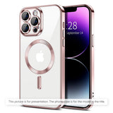 Husă pentru iPhone 17 Pro Max / iPhone 18 Pro Max, Techsuit Luxury Crystal MagSafe, Roz