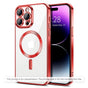 Husă pentru iPhone 17 Pro Max / iPhone 18 Pro Max, Techsuit Luxury Crystal MagSafe, Roșie