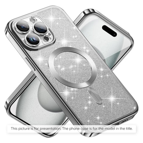 Husa pentru Samsung Galaxy A27 5G, Techsuit Lux Glitter MagSafe, argintiu