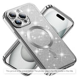 Husă pentru iPhone 17 Pro / iPhone 18 Pro, Techsuit Luxury Glitter MagSafe, Argintie