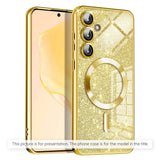 Husă pentru iPhone 17 Pro Max / iPhone 18 Pro Max, Techsuit Luxury Glitter MagSafe, Aurie