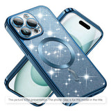 Husă pentru iPhone 17 Pro / iPhone 18 Pro, Techsuit Luxury Glitter MagSafe, Albastru deschis