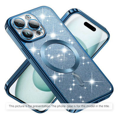 Husa pentru Samsung Galaxy A27 5G, Techsuit Lux Glitter MagSafe, bleu