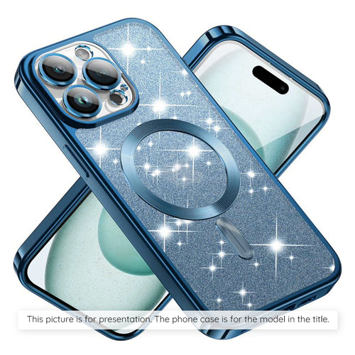 Husa pentru Samsung Galaxy A27 5G, Techsuit Lux Glitter MagSafe, bleu