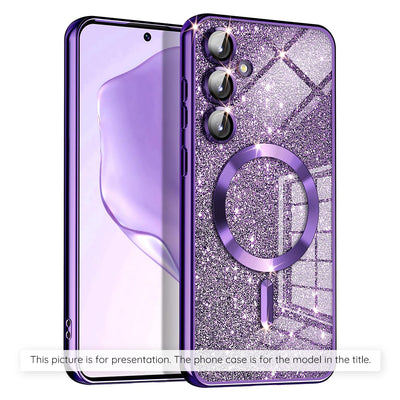 Husa pentru Samsung Galaxy A27 5G, Techsuit Lux Glitter MagSafe, mov
