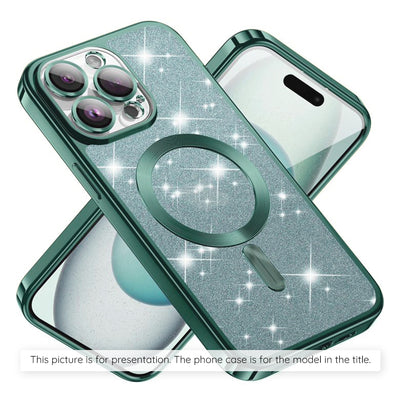 Husa pentru Samsung Galaxy A27 5G, Techsuit Lux Glitter MagSafe, verde deschis