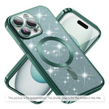 Husă pentru iPhone 17 Pro / iPhone 18 Pro, Techsuit Luxury Glitter MagSafe, Verde deschis