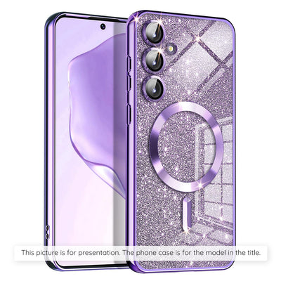 Husa pentru Samsung Galaxy A27 5G, Techsuit Lux Glitter MagSafe, mov deschis
