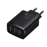 Incarcator retea Baseus Compact (CCXJ020101), Universal Compatibility, 3 x USB, 17W, 5V, negru