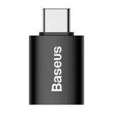 Adaptor Baseus Mini OTG Adapter Ingenuity Series (ZJJQ000001), Type-C to USB-A 3.1, Negru