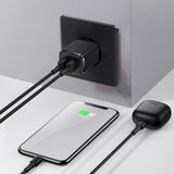 Incarcator retea Baseus (CCXJ010201), 2 x USB, 10.5W, 5V/ 2A, Polycarbonate, negru