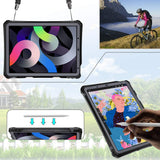 Husa tableta pentru iPad Air 4 2020 10.9, ShellBox Waterproof IP68, negru