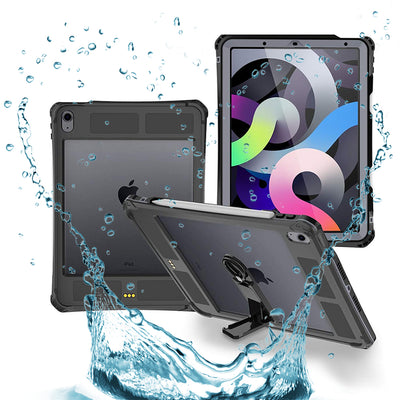 Husa tableta pentru iPad Air 4 2020 10.9, ShellBox Waterproof IP68, negru
